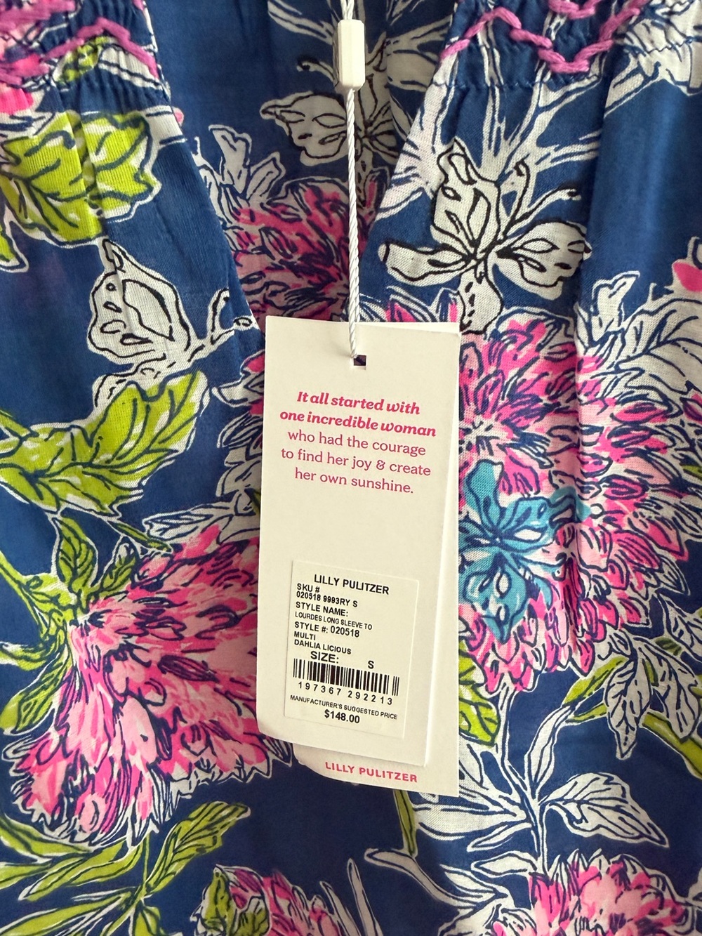 Lilly Pulitzer Lourdes Long Sleeve Top - Picture 4 of 6